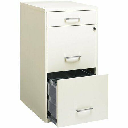 HIRSH INDUSTRIES Hirsh 19157 Space Sol SOHO Pearl White Three-Drawer Vertical Organizer File Cabinet-Supply Drawer 42019157